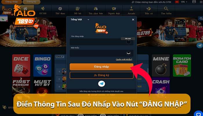 Đăng nhập ALO789 dễ dàng chỉ với 4 bước