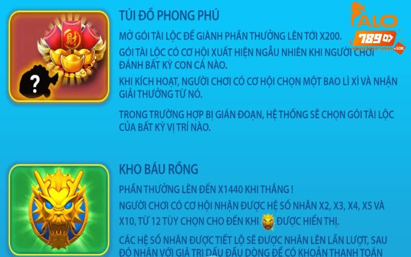 Các sinh vật đặc biệt tạo ra hiệu ứng thưởng gấp bội Các sinh vật đặc biệt tạo ra hiệu ứng thưởng gấp bội