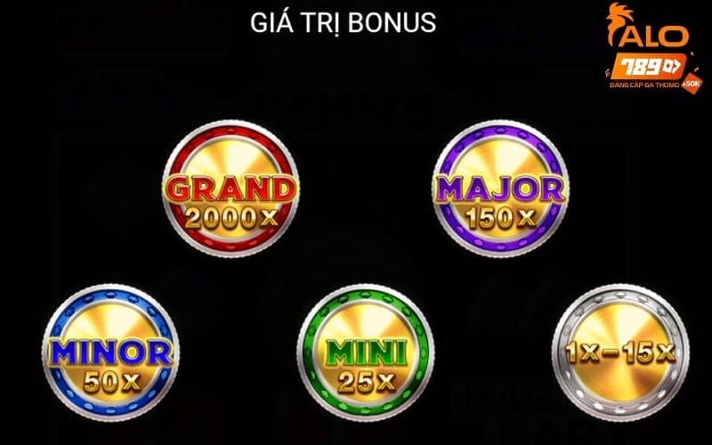 Chế độ thưởng Bonus mang đến phần thưởng gấp 2000 lần